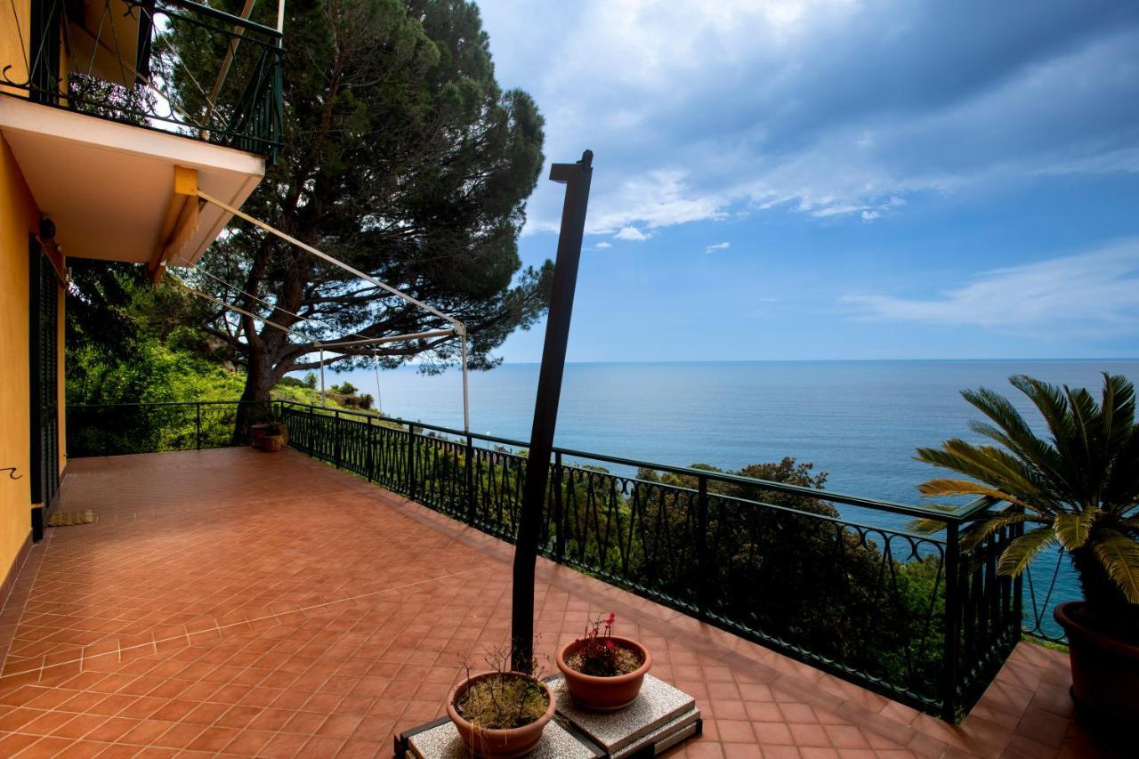 080 - La Villa Storica Il Vigneto 45B, Terrazza Sul Mare - Parcheggio Privato Gratis Moneglia Exterior foto